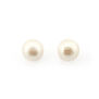 Cotton pearl stud earrings by Anq – 12mm