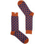 Blue crisscross socks