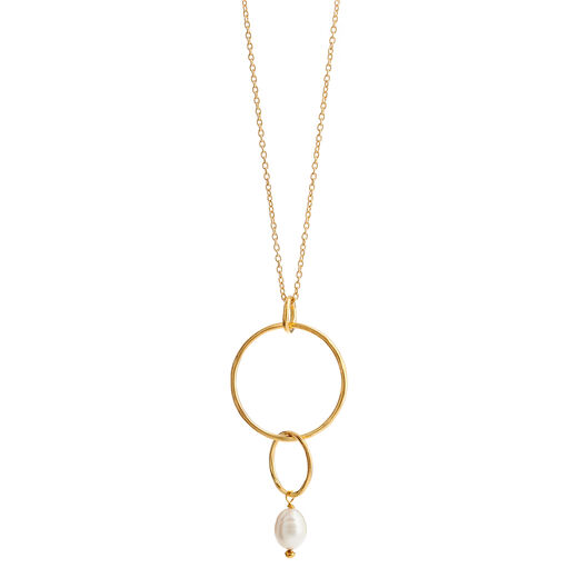 Pearl circles Fair Trade necklace by Mirabelle