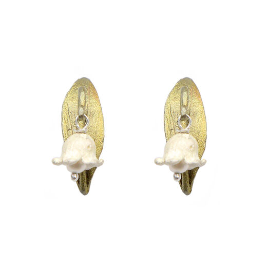 Lily of the valley stud earrings by Michael Michaud