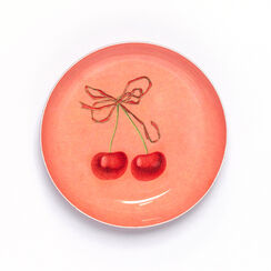 Cherry enamel tray