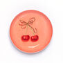Enamel tricket tray with cherry illustration 