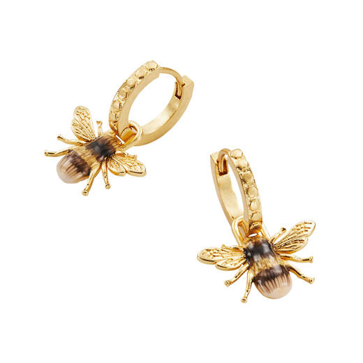 Honey bee huggie earrings by Fable England