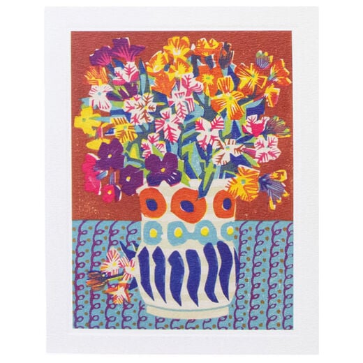 Wallflowers in Charleston vase greeting card