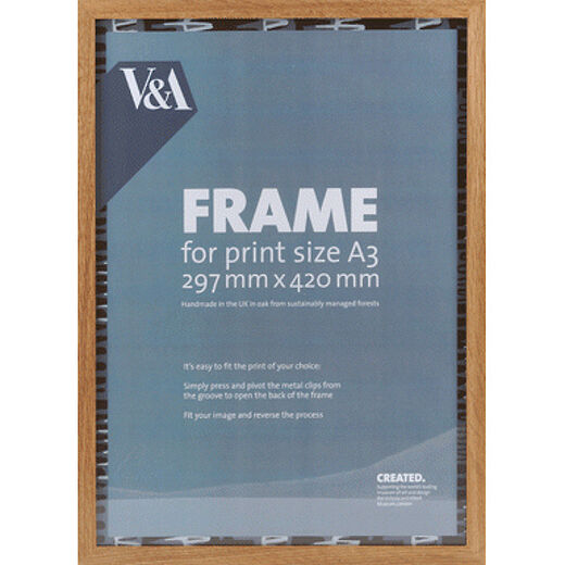 V&A box picture frame - A3, oak