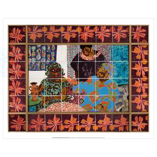Aunty, Mum and Me Talking About My Fabric Collection by Mawuena Kattah - 50 x 40 cm print