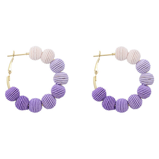 Purple gradient hoop earrings