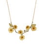 Yellow daisy statement necklace by Michael Michaud