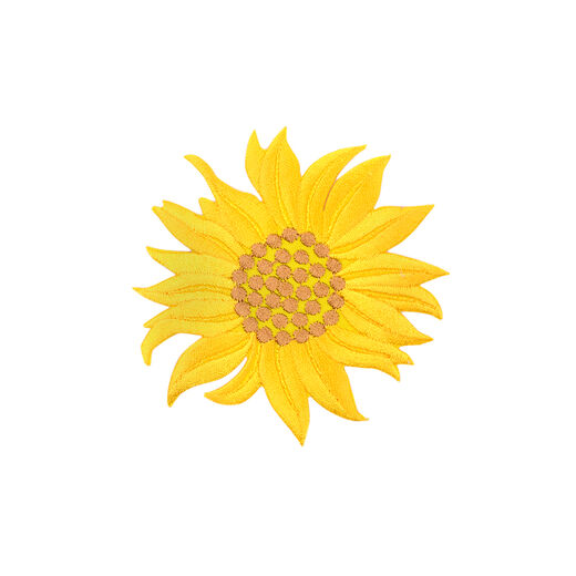Sunflower embroidered patch