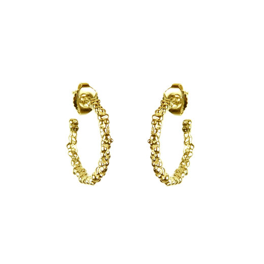 Small textured hoop earrings by Mounir