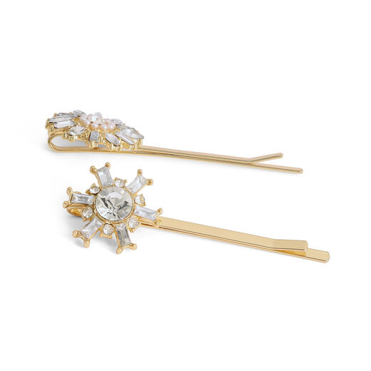 Art Deco star hair clips