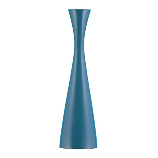 Tall blue candle holder