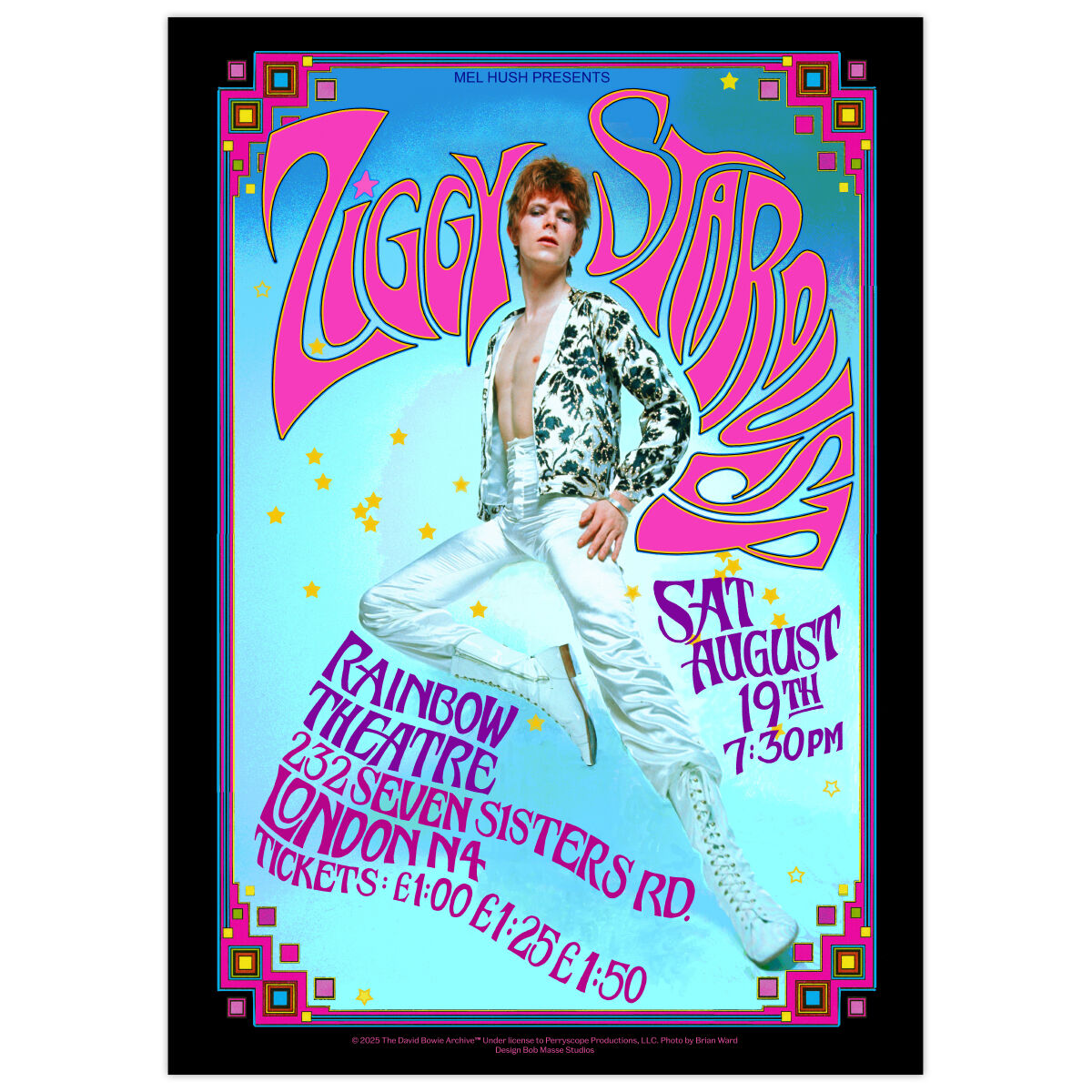 David Bowie Ziggy Stardust 1972 tour poster | Prints | V&A Shop