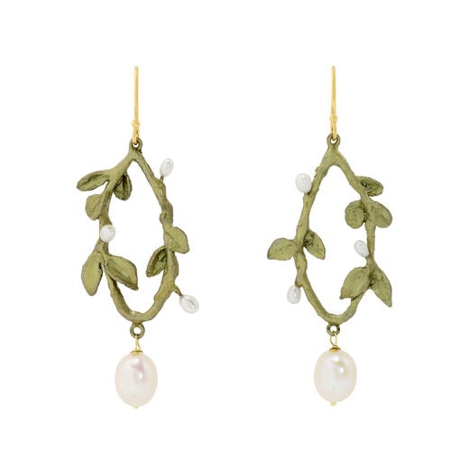 Victorian vine hook earrings by Michael Michaud
