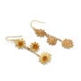 Yellow daisy statement earrings by Michael Michaud