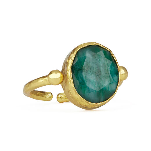 Siena emerald cocktail ring by Ottoman Hands