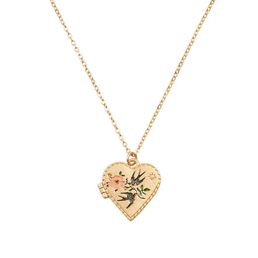 Swallow locket necklace by Fable England