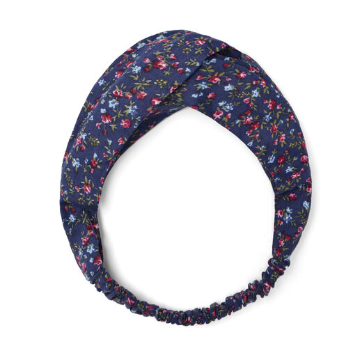 Navy floral soft headband