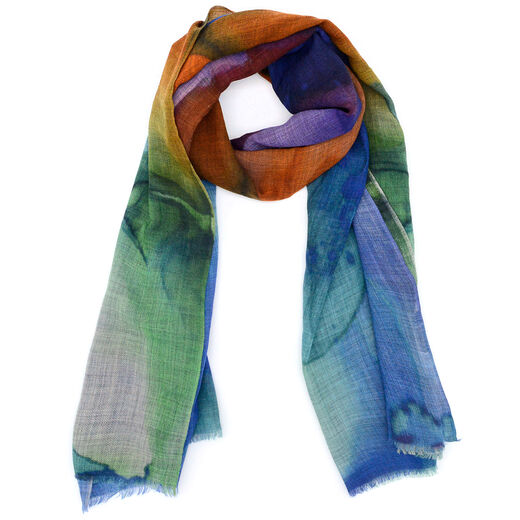 Abstract watercolour scarf