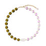 Lilac + moss beaded necklace by Hattie Buzzard