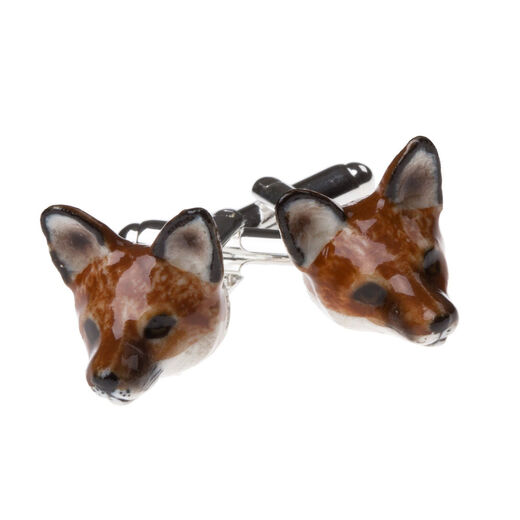Porcelain fox cufflinks by And Mary