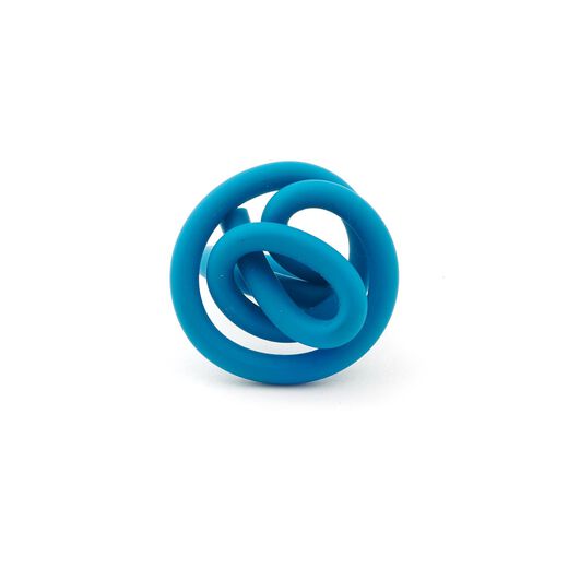Petrol blue silicon squiggle ring by Samuel Coraux