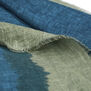Blue and green linen scarf