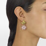 Blushing rose drop earrings by Michael Michaud
