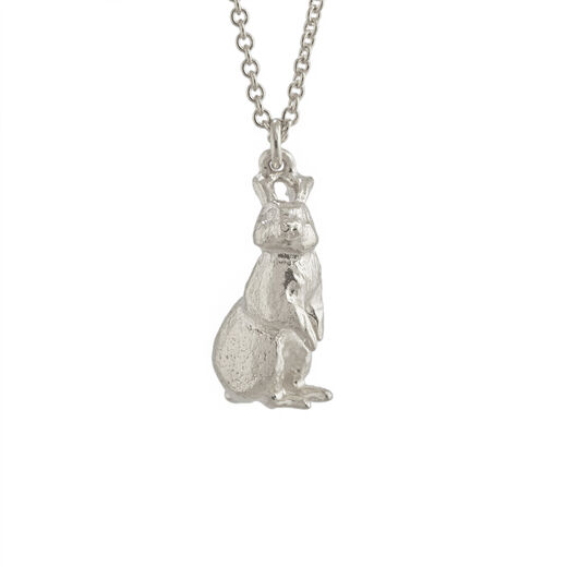White Rabbit silver necklace by Alex Monroe