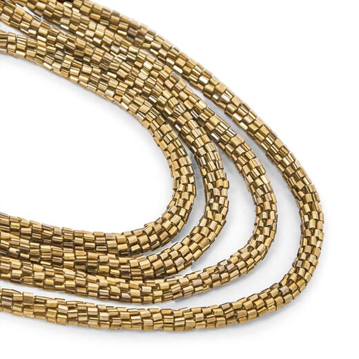 Long beaded snake necklace