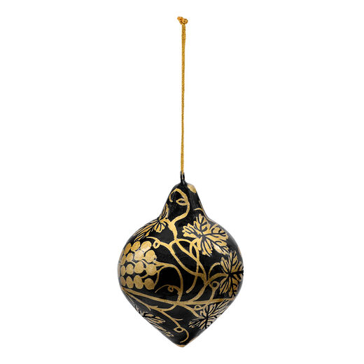 Gold leaves lantern bauble