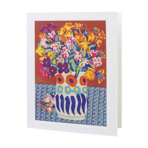 Wallflowers in Charleston vase greeting card
