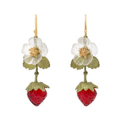 Strawberry blossom earrings by Michael Michaud