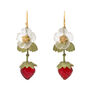 Strawberry blossom earrings by Michael Michaud