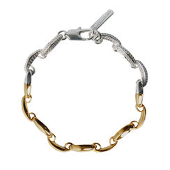 Gold and silver link bracelet by SWEETLIMEJUICE