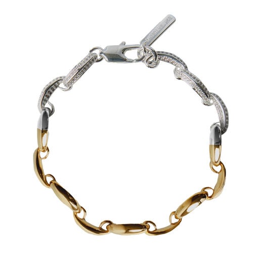 Gold and silver link bracelet by SWEETLIMEJUICE