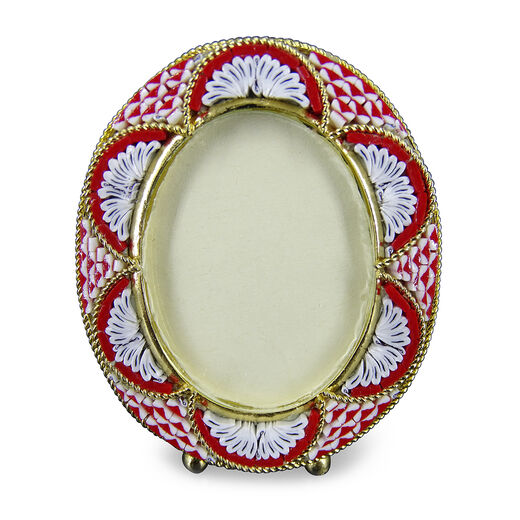 Small oval mosaic frame by Filippini & Paoletti