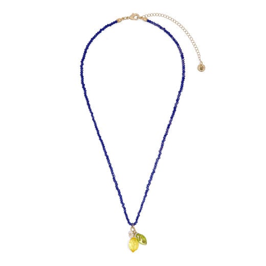 Lemon glass beaded necklace