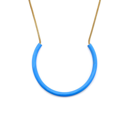 Blue horseshoe necklace by Sibilia