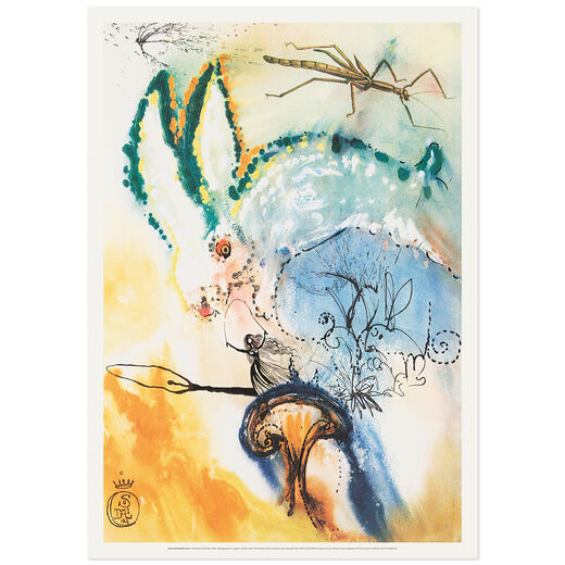 Down the Rabbit Hole by Salvador Dali print