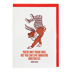 You're only young once greeting card