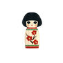 Wooden Kokeshi doll magnet - assorted