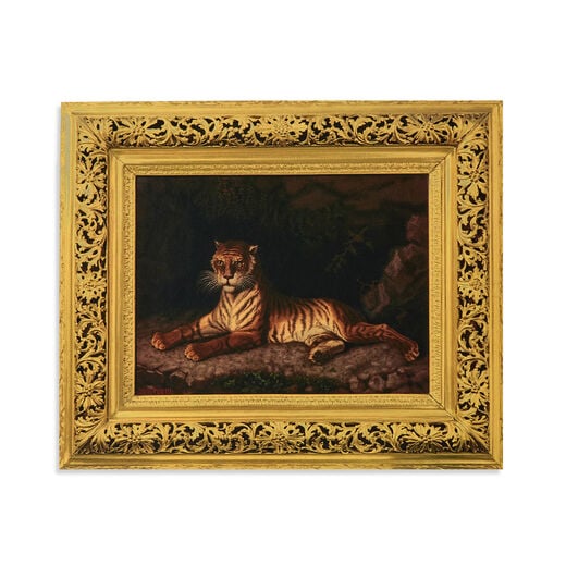 Micromosaic tigress A5 postcard