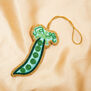 Peapod embroidered decoration