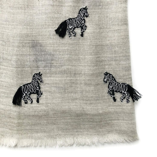 Wool zebra scarf