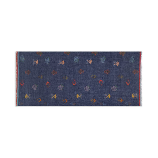 Navy night garden scarf