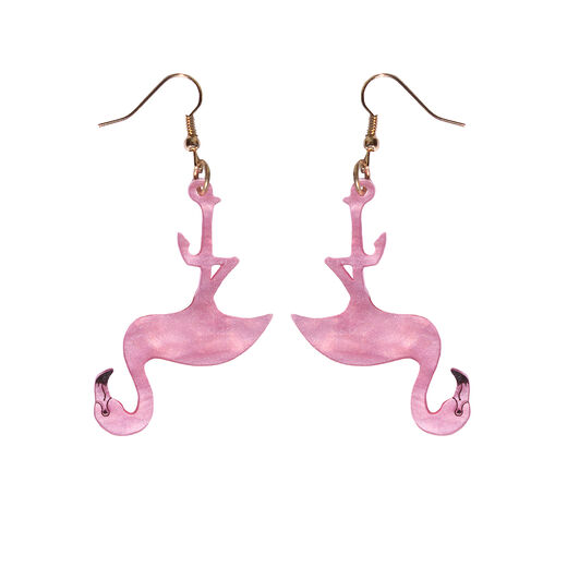 Flamingo hook earrings by Tatty Devine