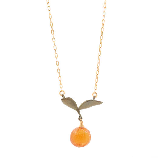 Orange drop pendant by Michael Michaud