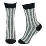 Black & white fluffy ribbed socks