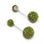 Green sequin drop earrings